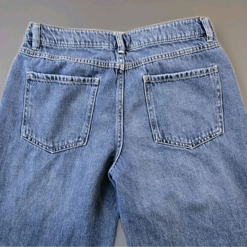 Pimkie‎ Women's Wide Leg Button Fly Medium Wash Mid Rise Jeans 30